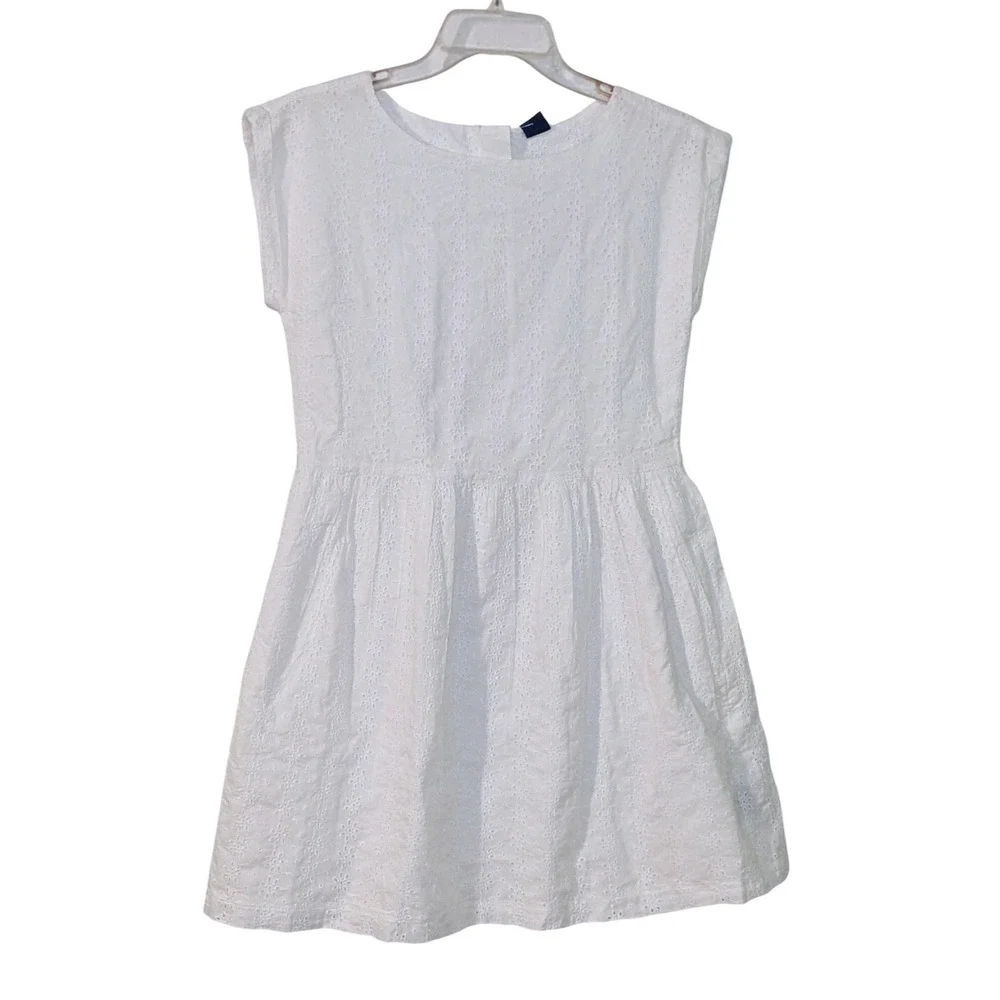 Gap Kids White Eyelet Cap Sleeve Dress‎ Size XXL 14 16 NWT $50